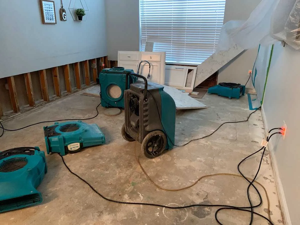 Dehumidifier in flood-cut room for Water Extraction & Removal in Collingdale